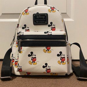 Loungefly Disney White Mockey Mouse Mini Backpack